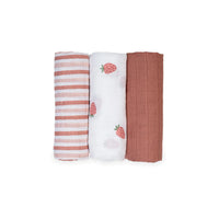 Lulujo Cotton Receiving Blankets - 3 pack