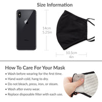 Weddingstar Reusable 3 layer Cotton Face Mask With Filter Pocket