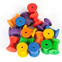 Wood Coloured Spools 18pc