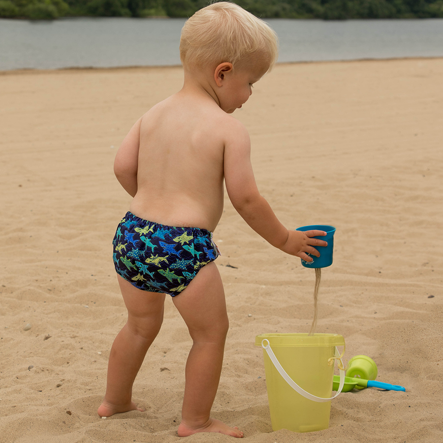 Smart Bottoms' Lil' Swimmers Reusable Swim Diaper - Tropic Like It's Hot