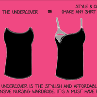 UnderCover Mama Tank - Black Lace Bottom *XS only*