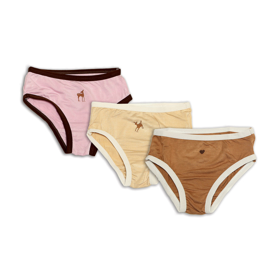 Bamboo Girls Bikini Underwear - 3 Pack