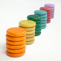 Wood Coloured Coins 36pc (No Basic Colours)