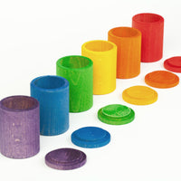 Wood Coloured Cups with Lids