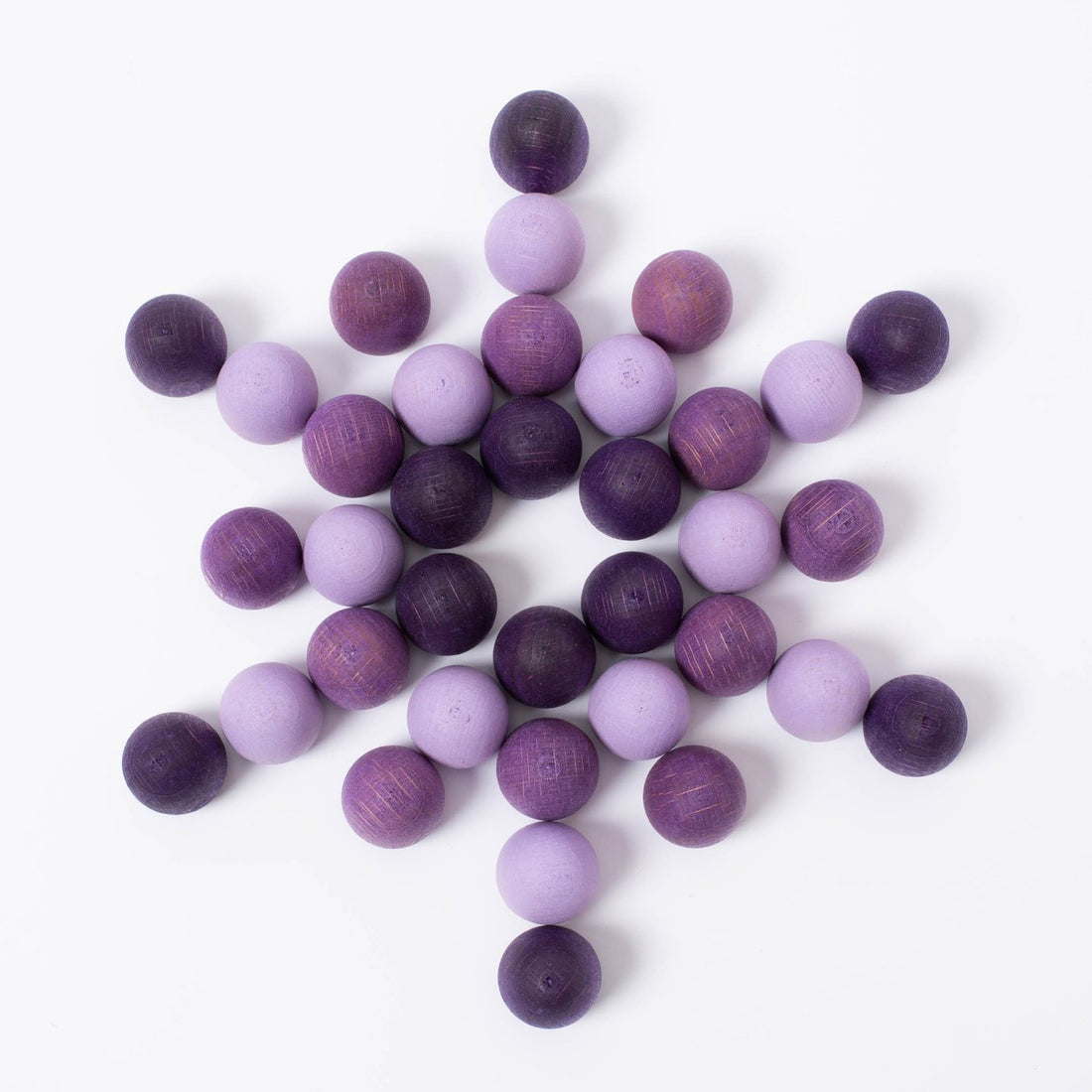 Wood Mandala Eggs - 36pcs (purple)