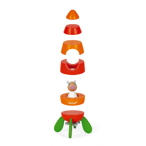 Janod Carrot Rocket - Magnetic Stacker