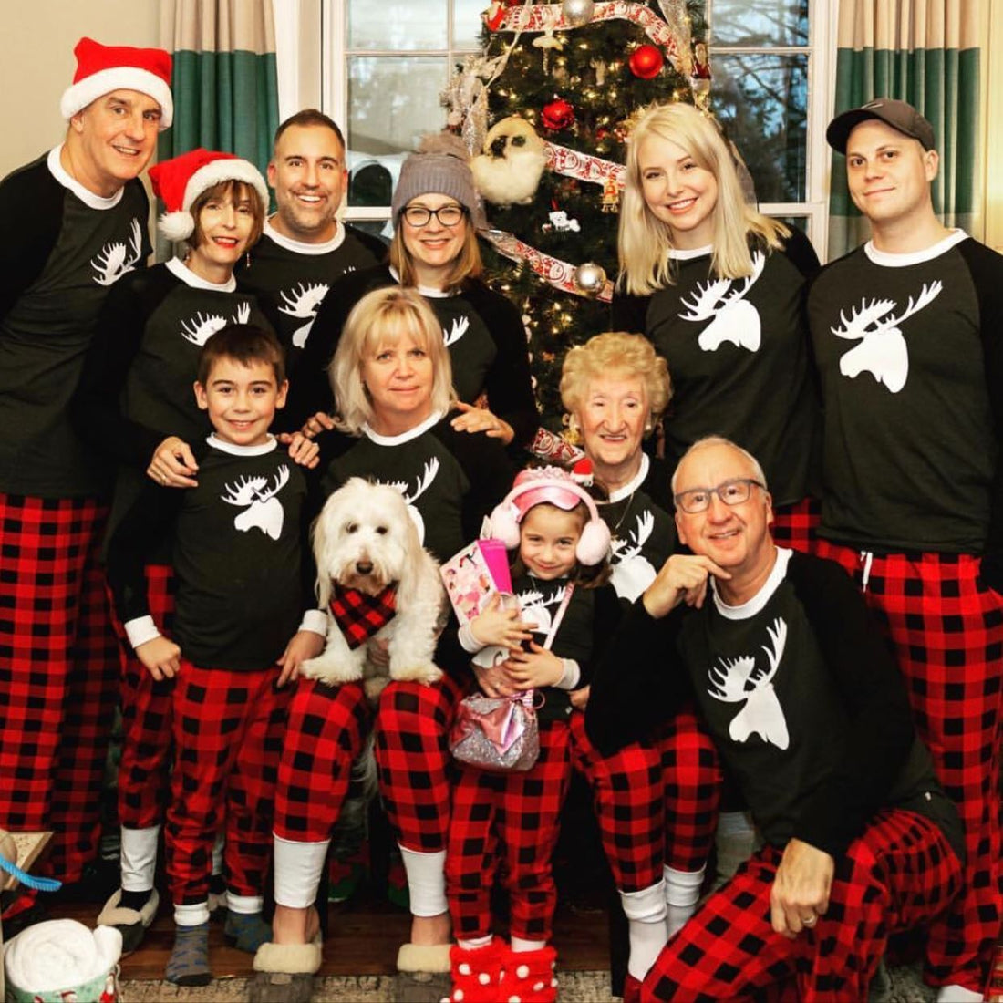 Holiday Country Moose Family Pajama