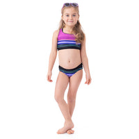 Two Piece Striped Swimsuit (4-14)