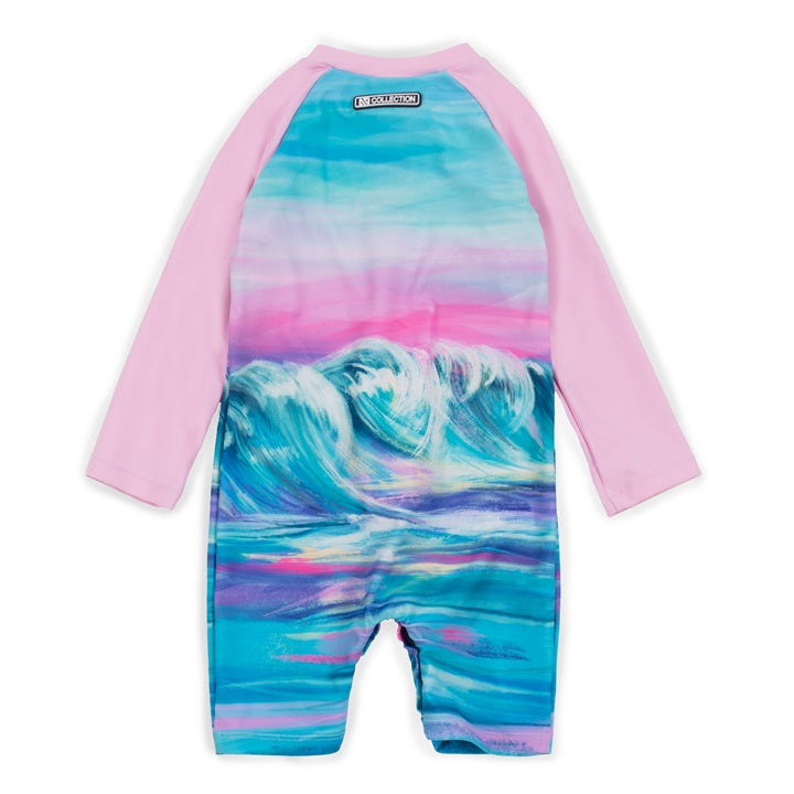 One Piece Long Sleeve Rashguard Swimsuit (Baby-Toddler)