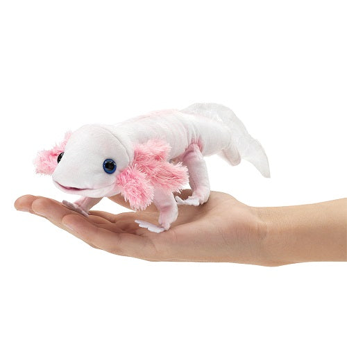 White Axolotl Finger Puppet